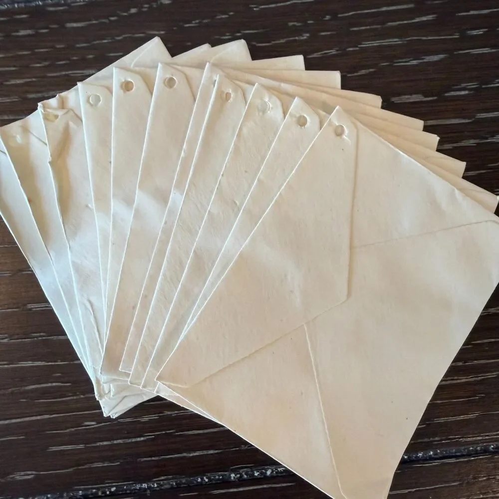 Vintage Merrimack Publishing Angel Girls with Basket Gift Tags w/ Envelopes (9)